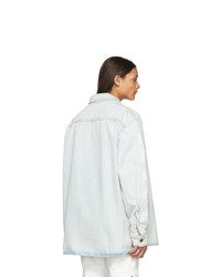 Off-White Blue Denim Diag Oversized Shirt