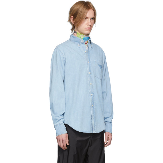 Prada Blue Denim Shirt, $840, SSENSE