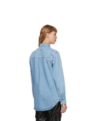 MSGM Blue Denim Shirt Jacket