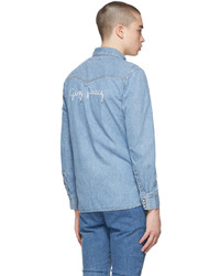 Remi Relief Blue Denim Western Give Peace Shirt