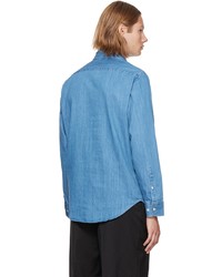 Nn07 Blue Errico Pocket 5176 Shirt