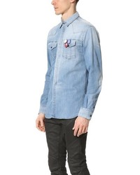 Pierre Balmain Buttons Denim Shirt