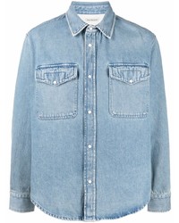 There Was One Chest Flap Pockets Denim Shirt