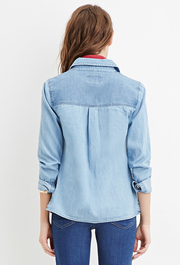 forever 21 denim shirt men