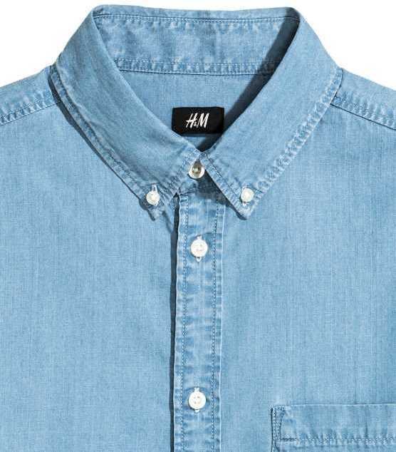 H&M Denim Shirt, $14 | H & M | Lookastic