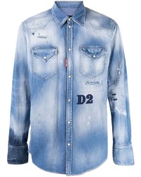 DSQUARED2 Distressed Denim Shirt
