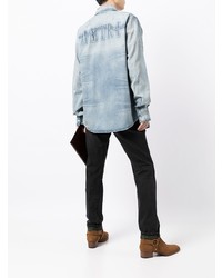 Amiri Faded Cotton Denim Shirt