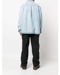 Y/Project Logo Embroidered Oversized Denim Shirt