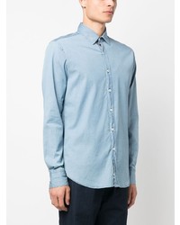 Canali Long Sleeve Denim Shirt