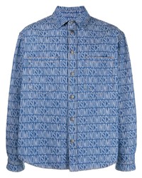 Moschino Monogram Jacquard Denim Shirt