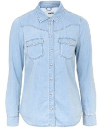 Topshop Moto Fitted Western Shirt