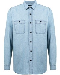 Man On The Boon. Pocketed Denim Shirt