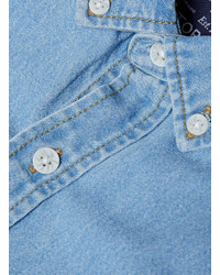 Topman Light Blue Short Sleeve Denim Shirt