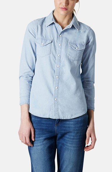 Topshop Chambray Western Shirt | Where to buy & how to wear