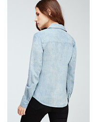 Forever 21 Two Pocket Chambray Shirt