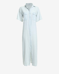 Frame Maxi Shirt Dress Light Denim