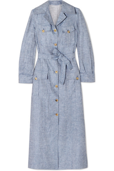 Giuliva Heritage Collection Mary Angel Linen Midi Dress, $453 | NET-A