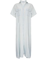 Frame Denim Short Sleeve Chambray Shirt Dress