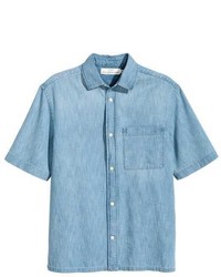 H&M Short Sleeved Denim Shirt
