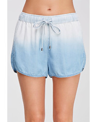 Forever 21 Contemporary Life In Progress Dip Dye Chambray Shorts