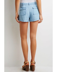 Forever 21 Contemporary Topstitched Denim Shorts