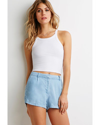 Forever 21 Contemporary Topstitched Denim Shorts
