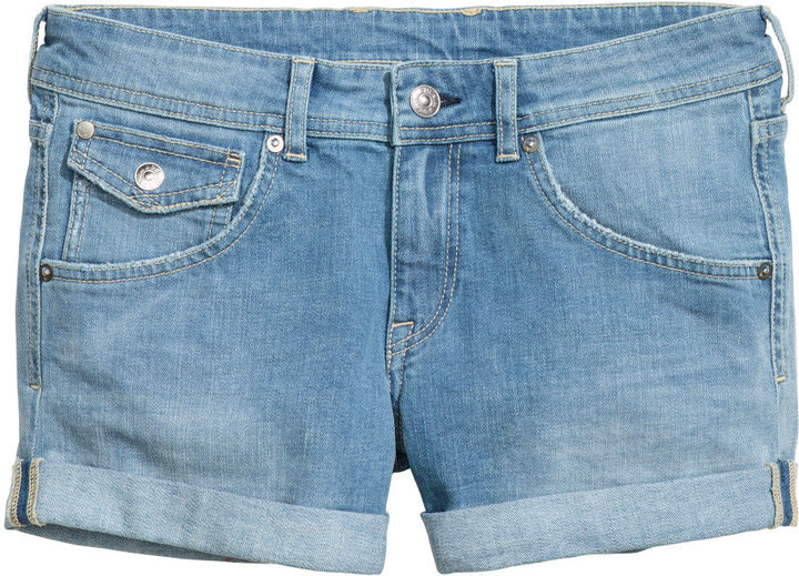 low rise denim shorts womens