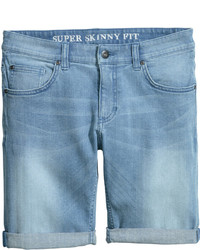 H&M Denim Shorts Super Skinny Fit Dark Gray