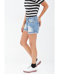 Forever 21 Faded Distressed Denim Shorts