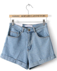 High Waist Vintage Denim Shorts