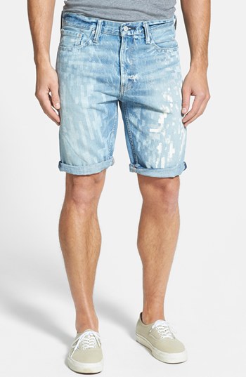 Levi's 508 Tapered Fit Denim Shorts Pixilated Light 36, $68 | Nordstrom |  Lookastic