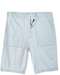 River Island Light Blue Wash Slim Fit Denim Worker Shorts