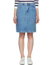 A.P.C. Blue Denim High Standard Miniskirt