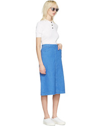 Stella McCartney Blue Denim Skirt