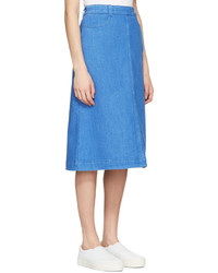 Stella McCartney Blue Denim Skirt