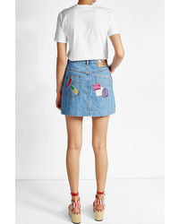 Marc Jacobs Denim Skirt With Patches