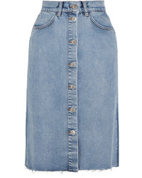 MiH Jeans Mih Jeans Park Denim Midi Skirt Blue