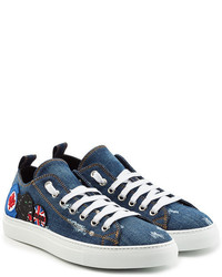 Dsquared2 Denim Sneakers With Patches