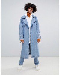 Weekday Limited Collection Denim Oversized Trench Coat