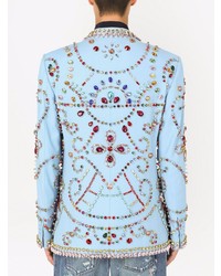Dolce & Gabbana Gemstone Embellished Double Breasted Blazer