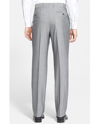 Canali Flat Front Tropical Wool Trousers