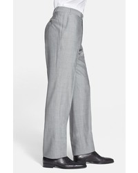 Canali Flat Front Tropical Wool Trousers