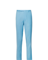 Paul Smith Light Blue A Suit To Travel In Slim Fit Wool Suit Trousers