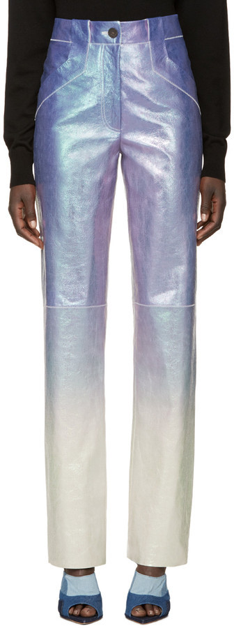 Womens Holographic Iridescent Space Pants - Etsy