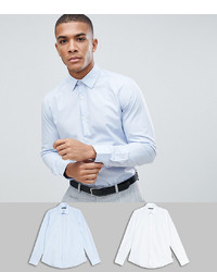 French Connection 2 Pack Slim Fit Shirtsblue