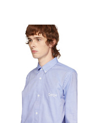 Comme des Garcons Homme Blue Logo Oxford Shirt