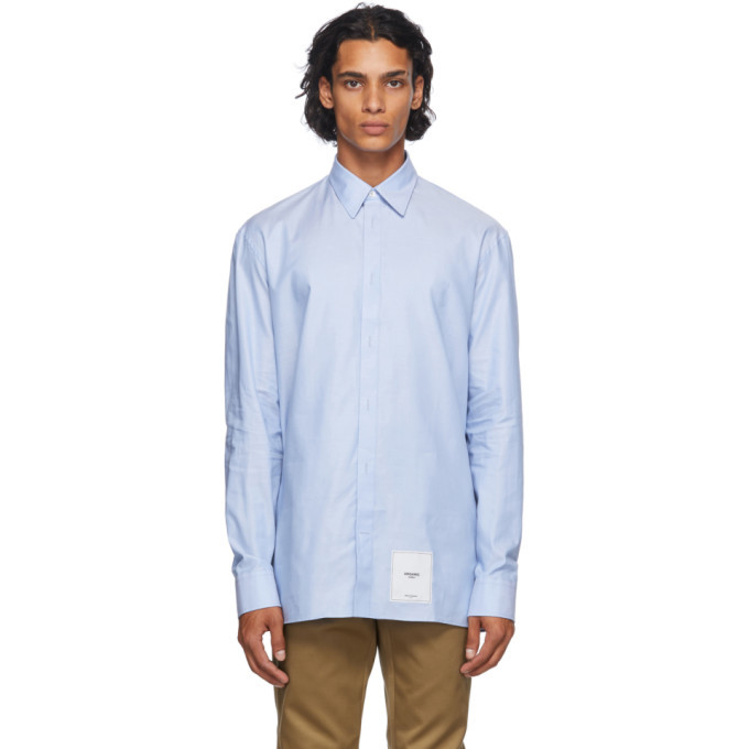 Maison Margiela Blue Oxford Shirt, $755 | SSENSE | Lookastic