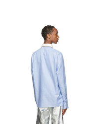Gucci Blue Round Collar Oxford Shirt