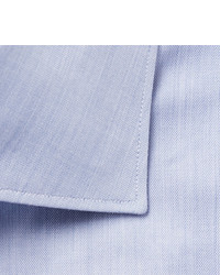 Brioni Blue Slim Fit Cotton Shirt