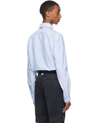 Thom Browne Blue Straight Fit 4 Bar Shirt